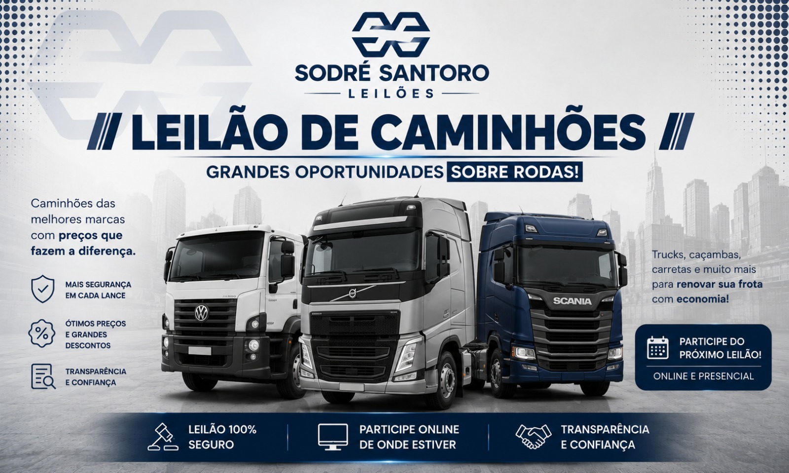 Leilão de Caminhões - Quarta-Feira - 23/09/2026