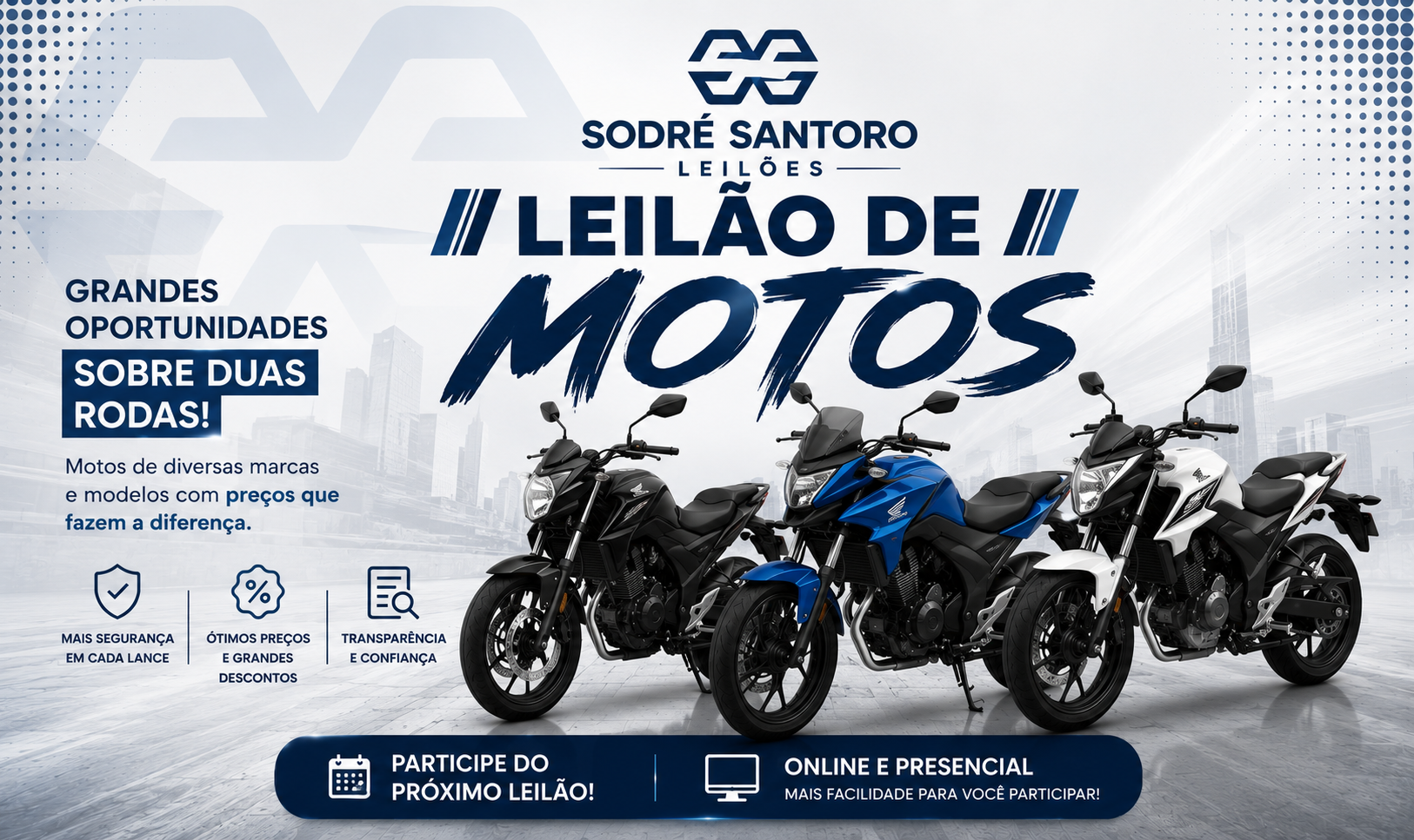 Leilão de Motocicletas - Quarta-Feira - 23/09/2026